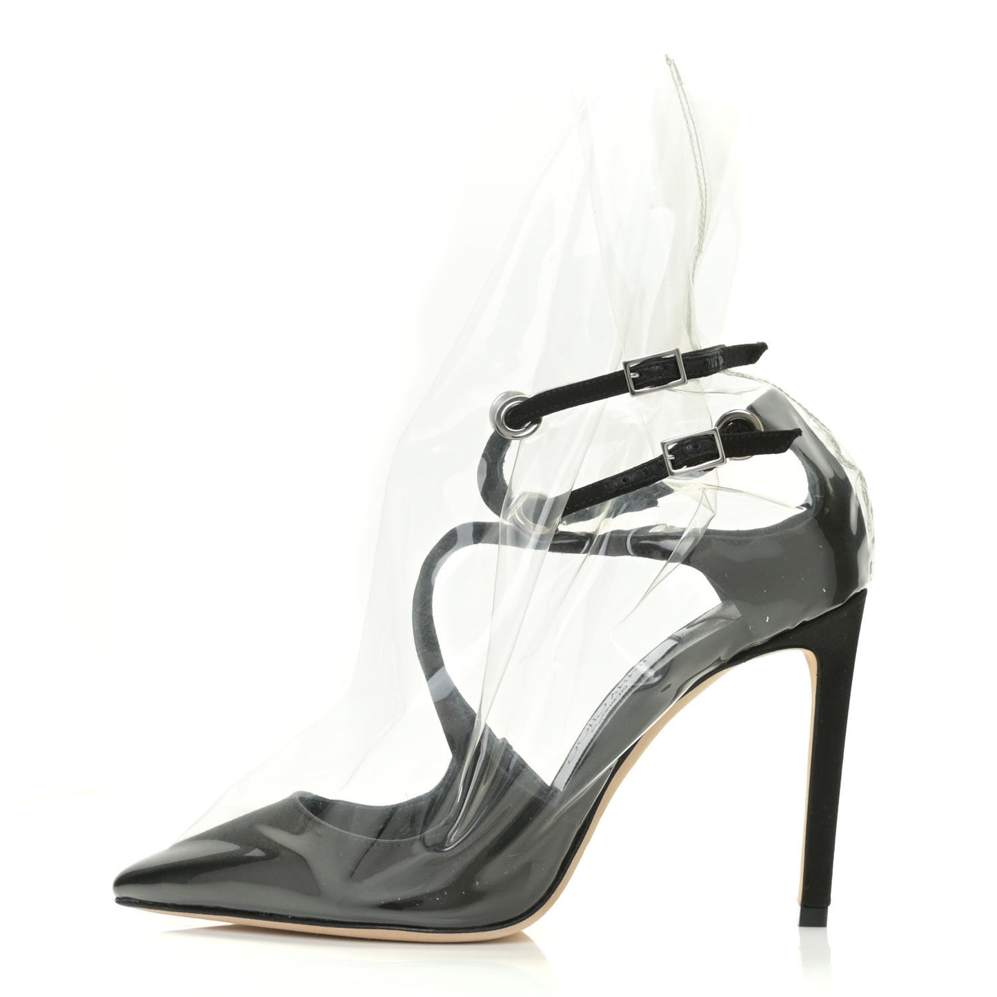 x OFF-WHITE Satin TPU Claire 100 Pumps 36.5 Black