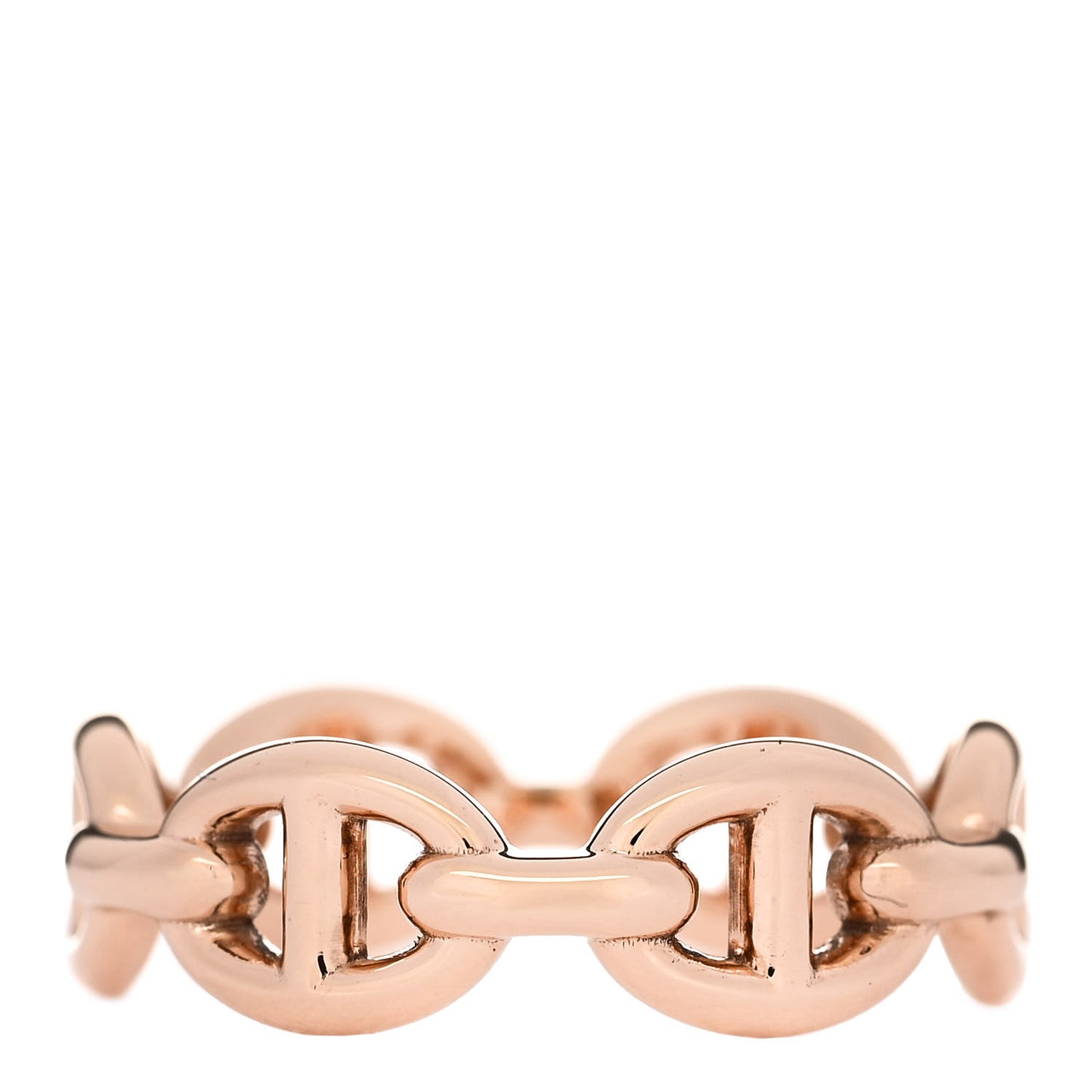 18K Rose Gold PM Chaine d'Ancre Enchainee Ring 50 5.5