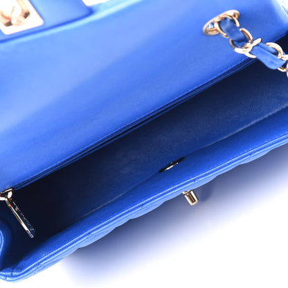 Chanel Lambskin Quilted Mini Rectangular Flap Blue 4 of 10