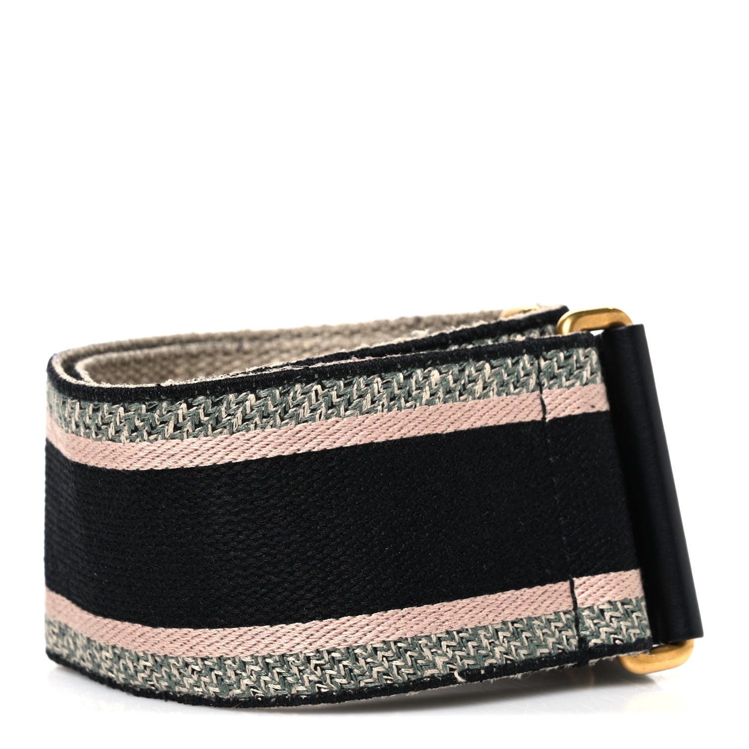 Christian Dior Canvas Embroidered Shoulder Strap Rose Multicolor 2 of 4