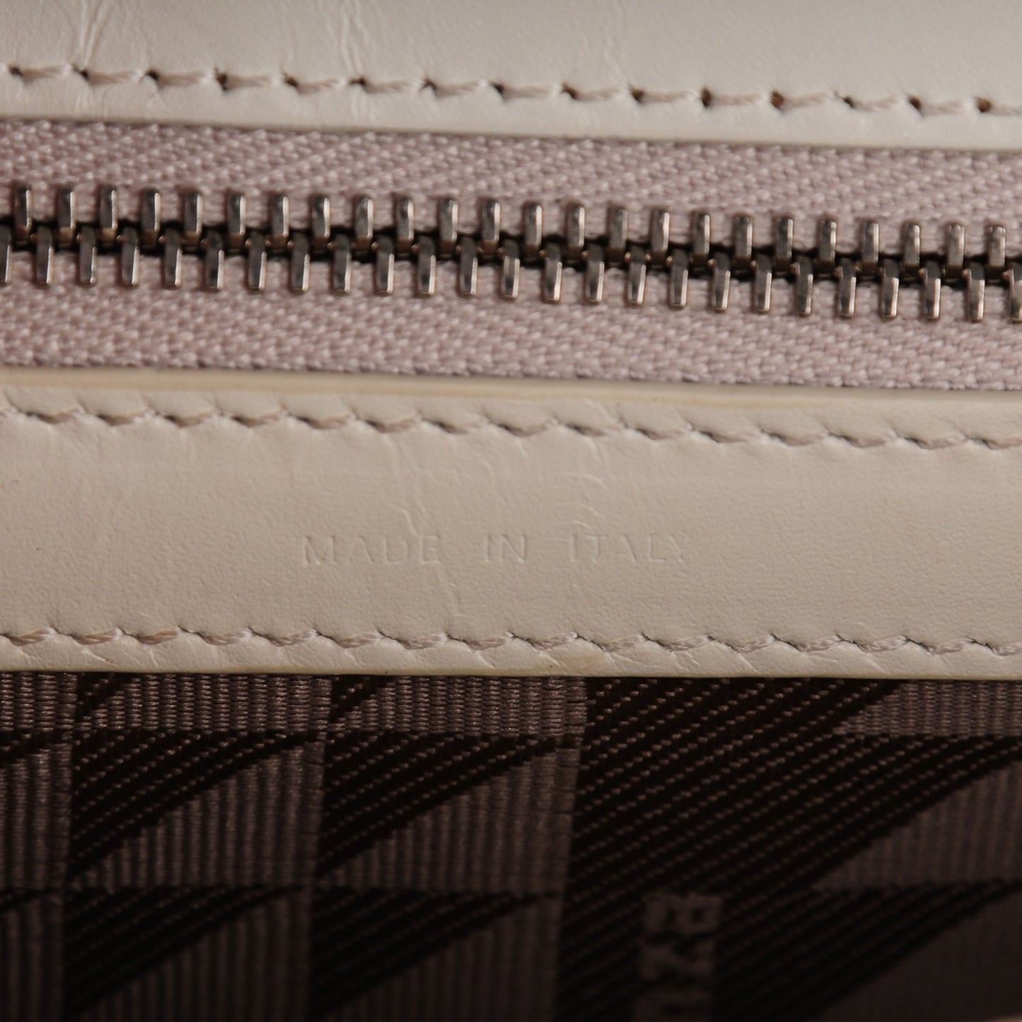 Calfskin Embossed Mini PS11 Classic Shoulder Bag Off White