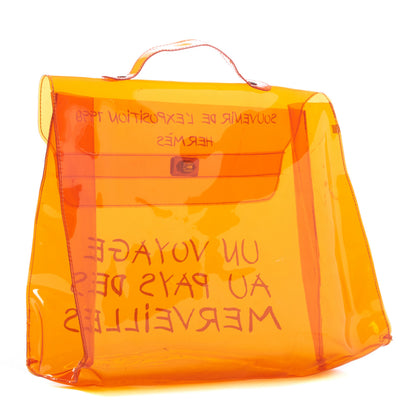 Hermes Vinyl Souvenir De L'Exposition Kelly Orange 2 of 8