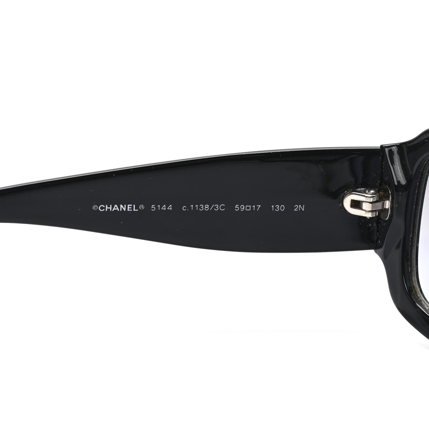 Chanel CC Sunglasses 5144 Black White 4 of 7