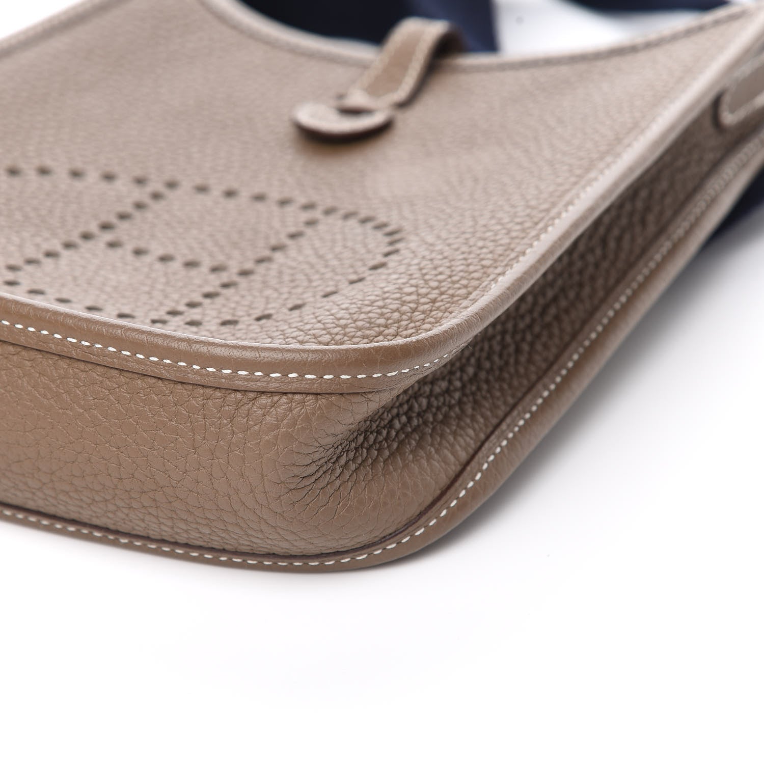 Hermes Taurillon Clemence Amazone Evelyne TPM Etoupe Bleu Indigo 9 of 11