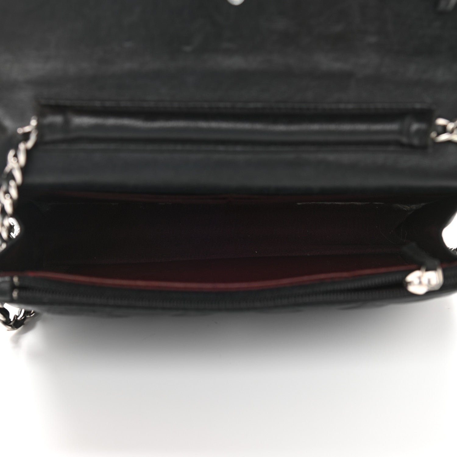 Chanel Lambskin Quilted Wallet On Chain WOC Black 5 of 18