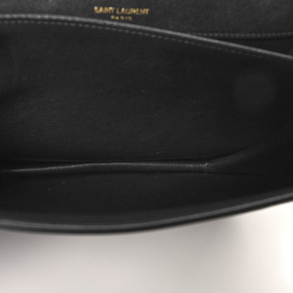 Saint Laurent Lambskin Quilted Monogram Medium Solferino Satchel Black 6 of 10