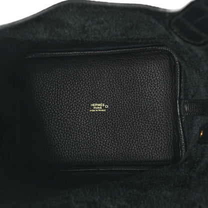 Hermes Taurillon Clemence Matte Alligator Picotin Lock Touch 18 PM Black 5 of 10