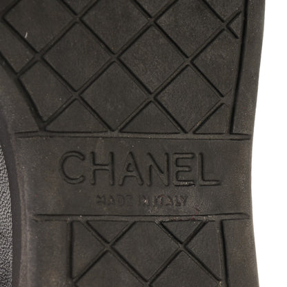 Chanel Lambskin Patent Cap Toe CC Sneakers 34.5 Black 7 of 10