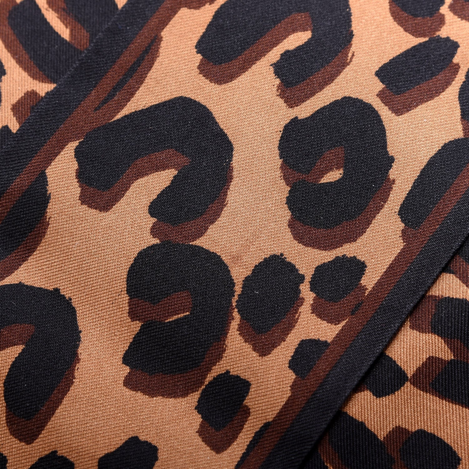Louis Vuitton Silk Leopard Bandeau Scarf Marron 4 of 5