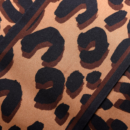 Louis Vuitton Silk Leopard Bandeau Scarf Marron 4 of 5