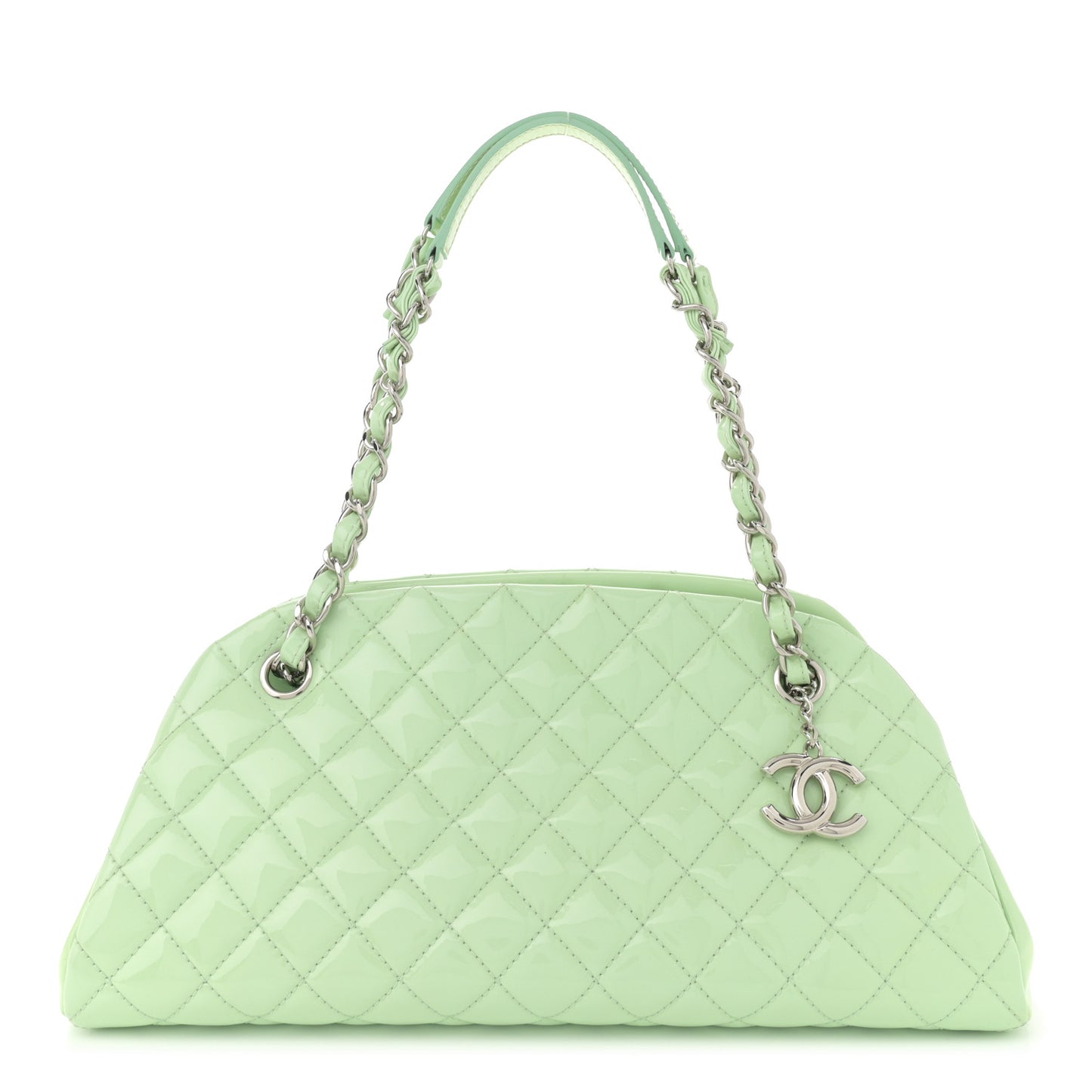 Patent Quilted Medium Just Mademoiselle Light Green