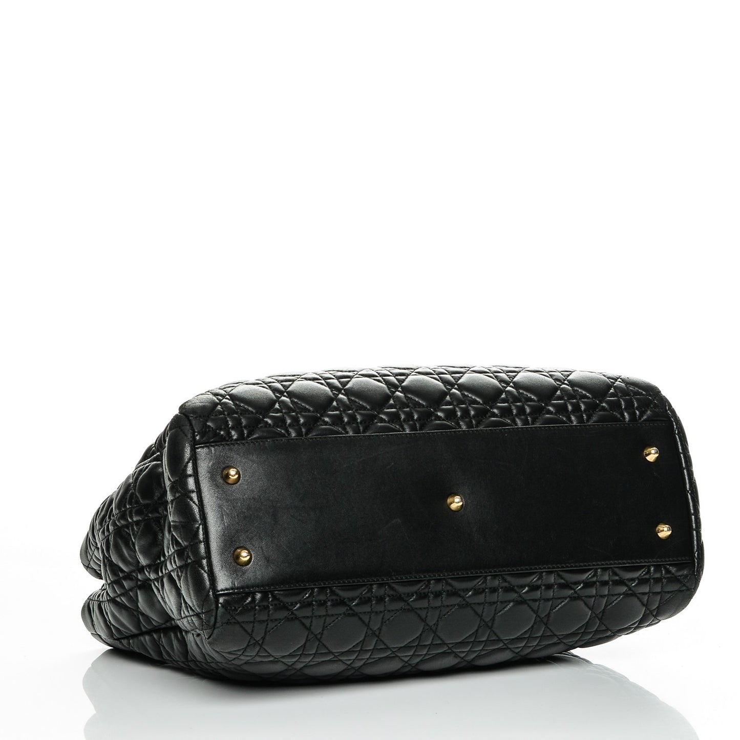 Lambskin Cannage Large Dior Soft Shopping Tote Black