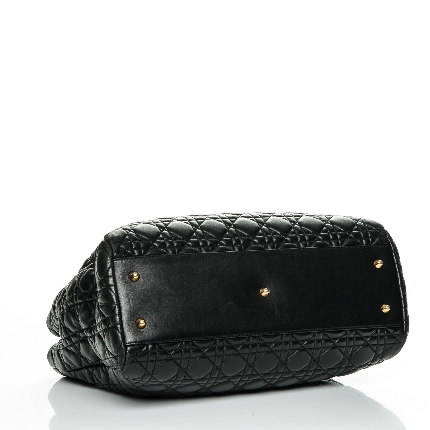 Christian Dior Lambskin Cannage Large Dior Soft Shopping Tote Black 4 of 7