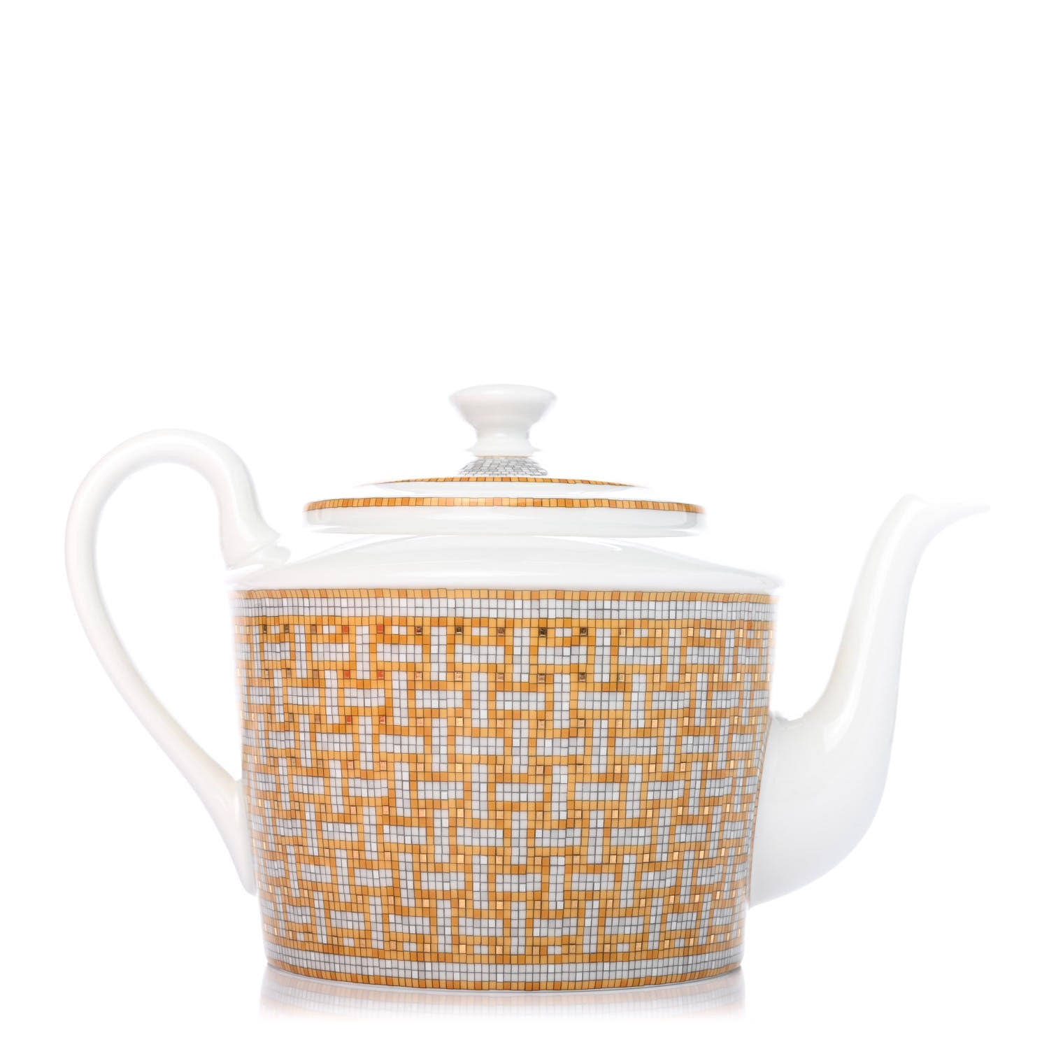 Hermes Porcelain 24 Gold Mosaique Teapot 1 of 4