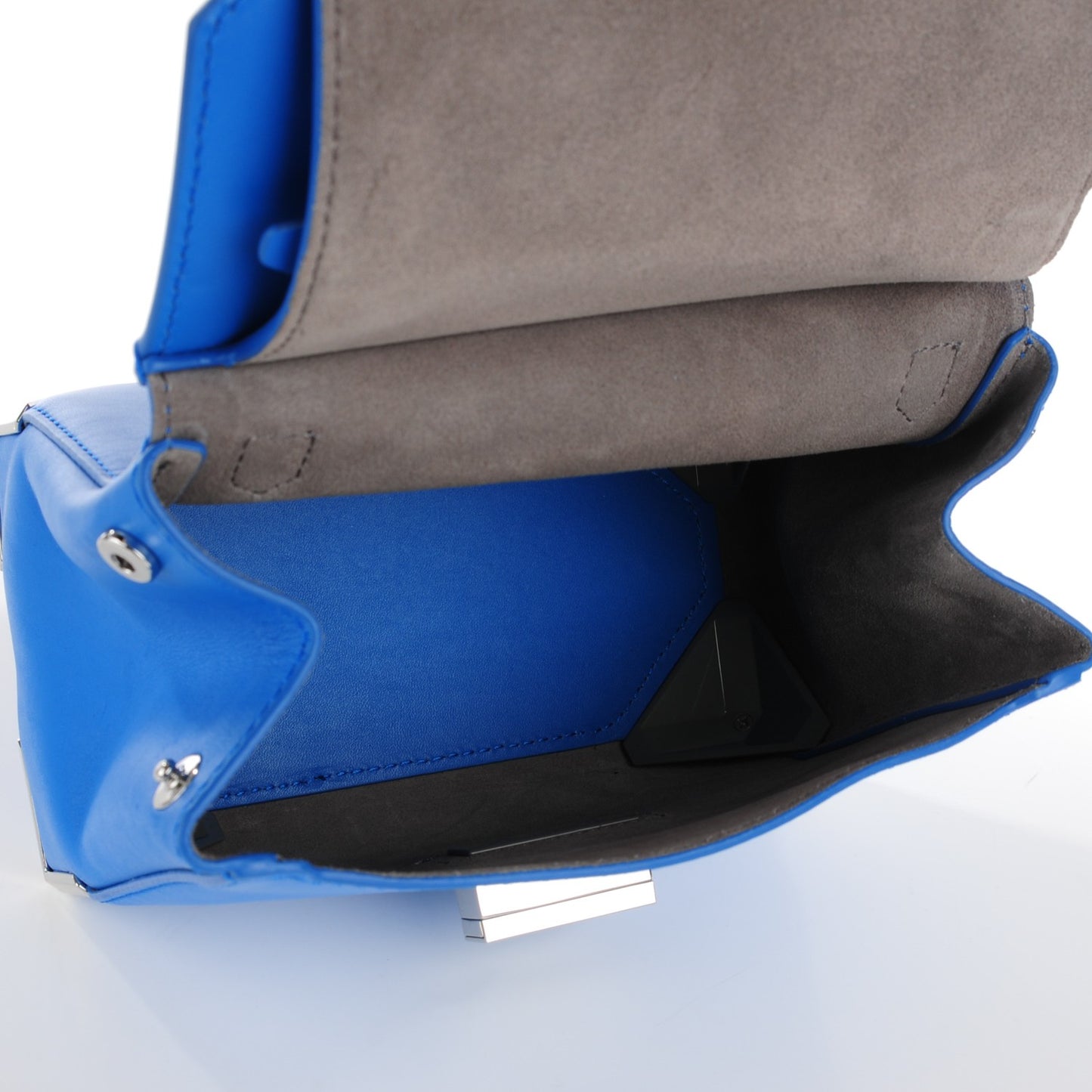 Calfskin Small Marion Air Force Blue Black Nickel Hardware