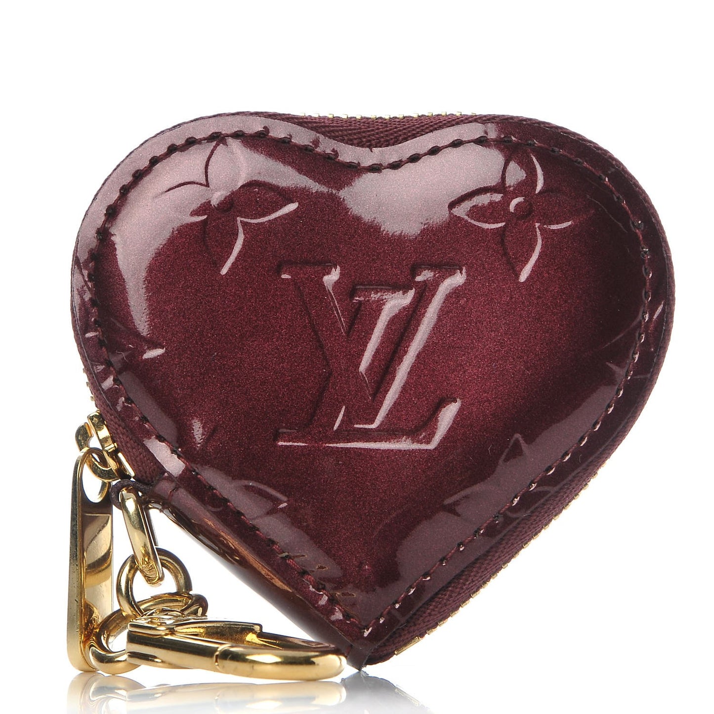 Vernis Heart Coin Purse Rouge Fauviste