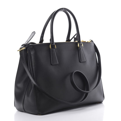Prada Saffiano Medium Galleria Double Zip Tote Black 3 of 13