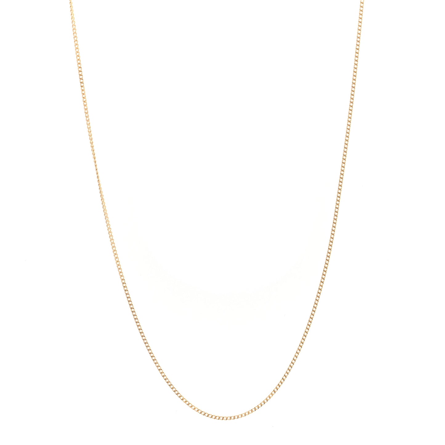 18K Yellow Gold Chain Necklace 19"