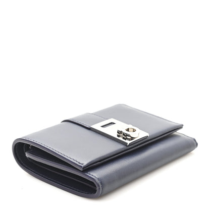 Salvatore Ferragamo Calfskin Hug Compact Wallet Navy 4 of 7
