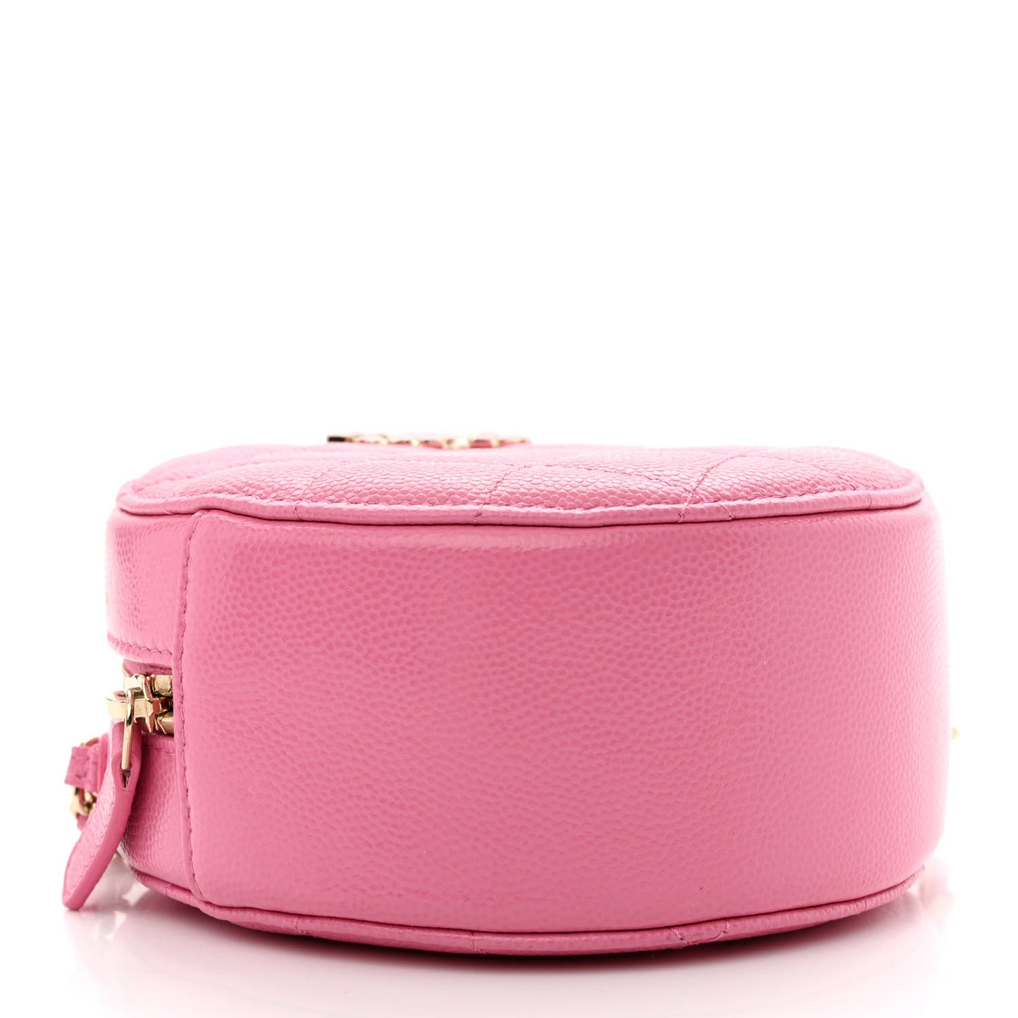 Caviar Quilted Gripoix CC Round Clutch With Chain Pink
