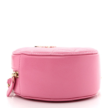Chanel Caviar Quilted Gripoix CC Round Clutch With Chain Pink 4 of 11