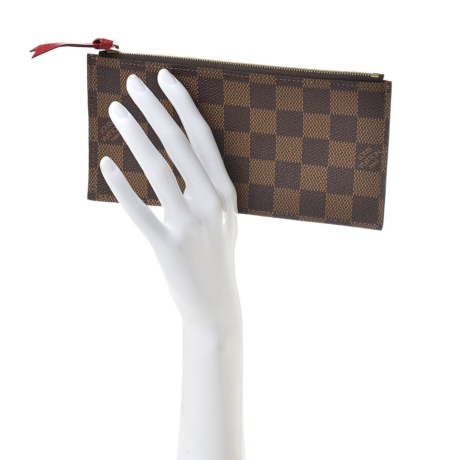 Louis Vuitton Damier Ebene Felicie Chain Wallet Zippered Insert 2 of 6