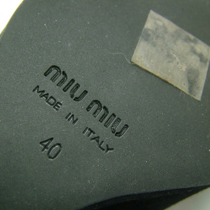 Miu Miu Suede Peep Toe Wedges 40 Black 5 of 6