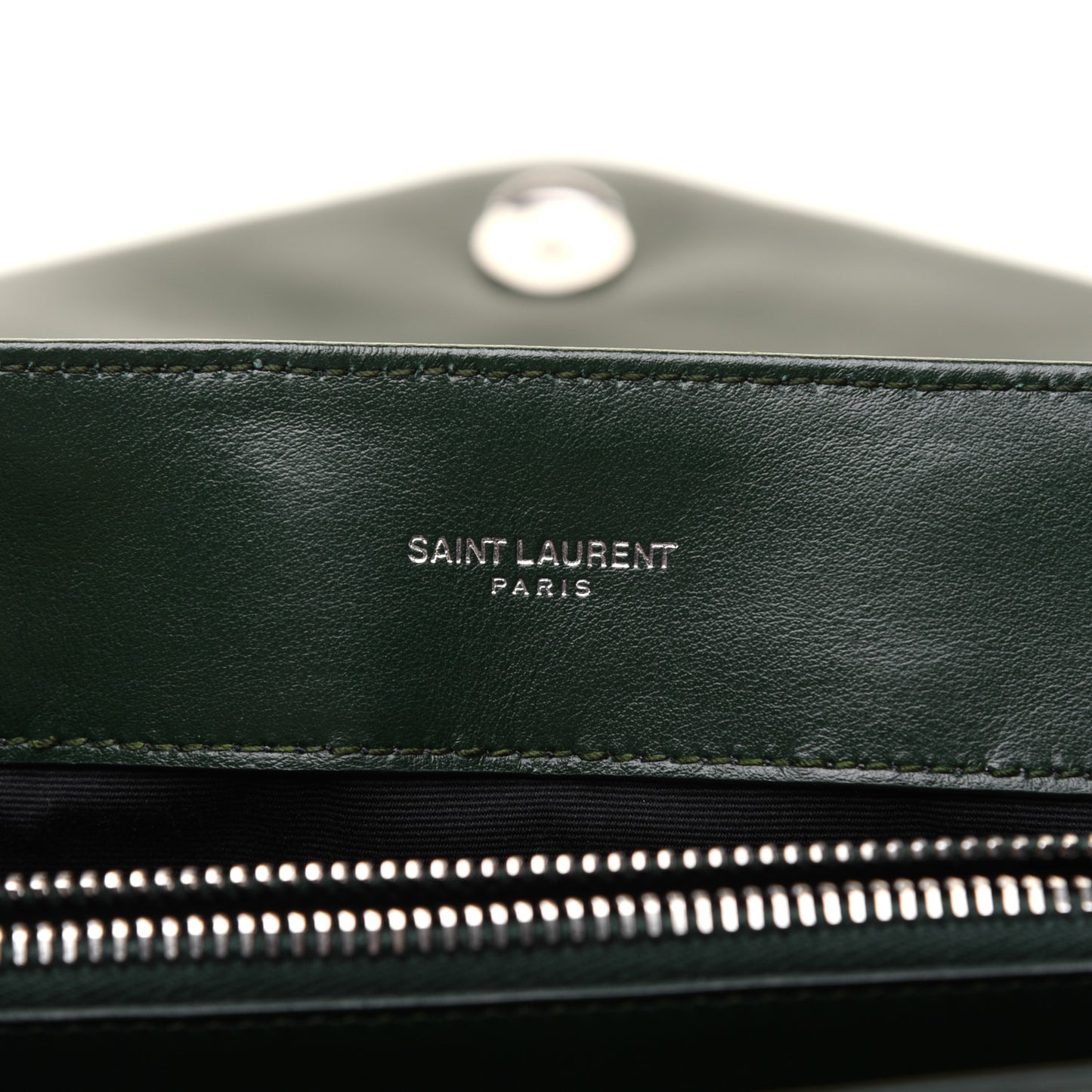 Calfskin Y Quilted Monogram Medium Loulou Chain Satchel Olive