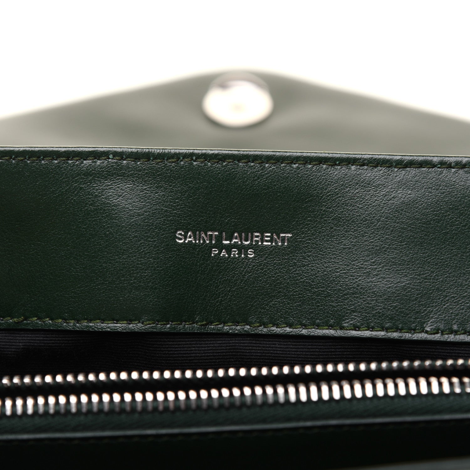 Saint Laurent Calfskin Y Quilted Monogram Medium Loulou Chain Satchel Olive 8 of 20