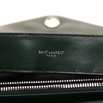 Saint Laurent Calfskin Y Quilted Monogram Medium Loulou Chain Satchel Olive 8 of 20