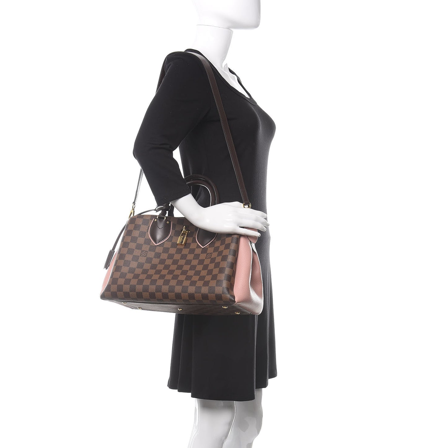 Cuir Taurillon Damier Ebene Normandy Magnolia