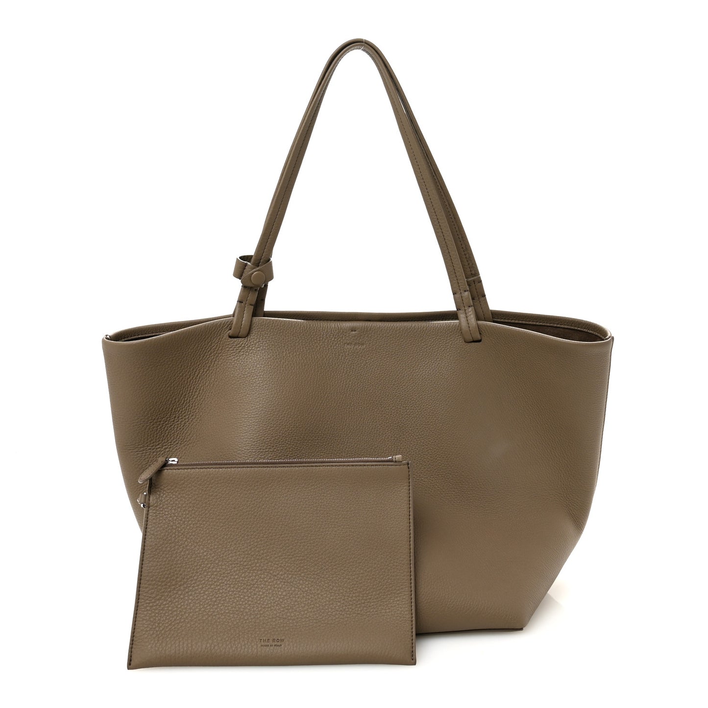 Grained Calfskin Park Tote Three Elephant