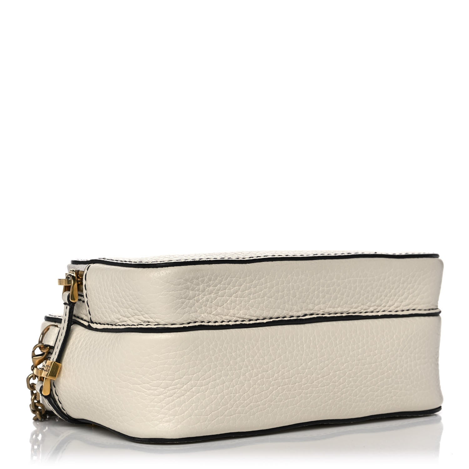 Christian Dior Grained Calfskin J'Adior Camera Case Clutch With Chain White 4 of 20