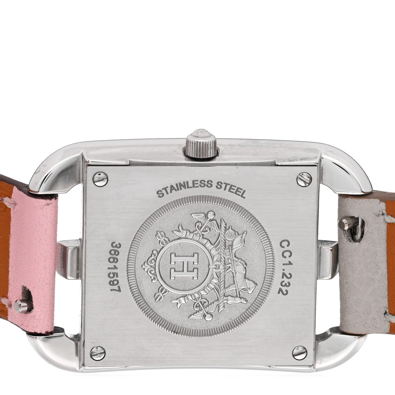 Hermes Stainless Steel Swift Diamond Bezel Mother of Pearl 23mm