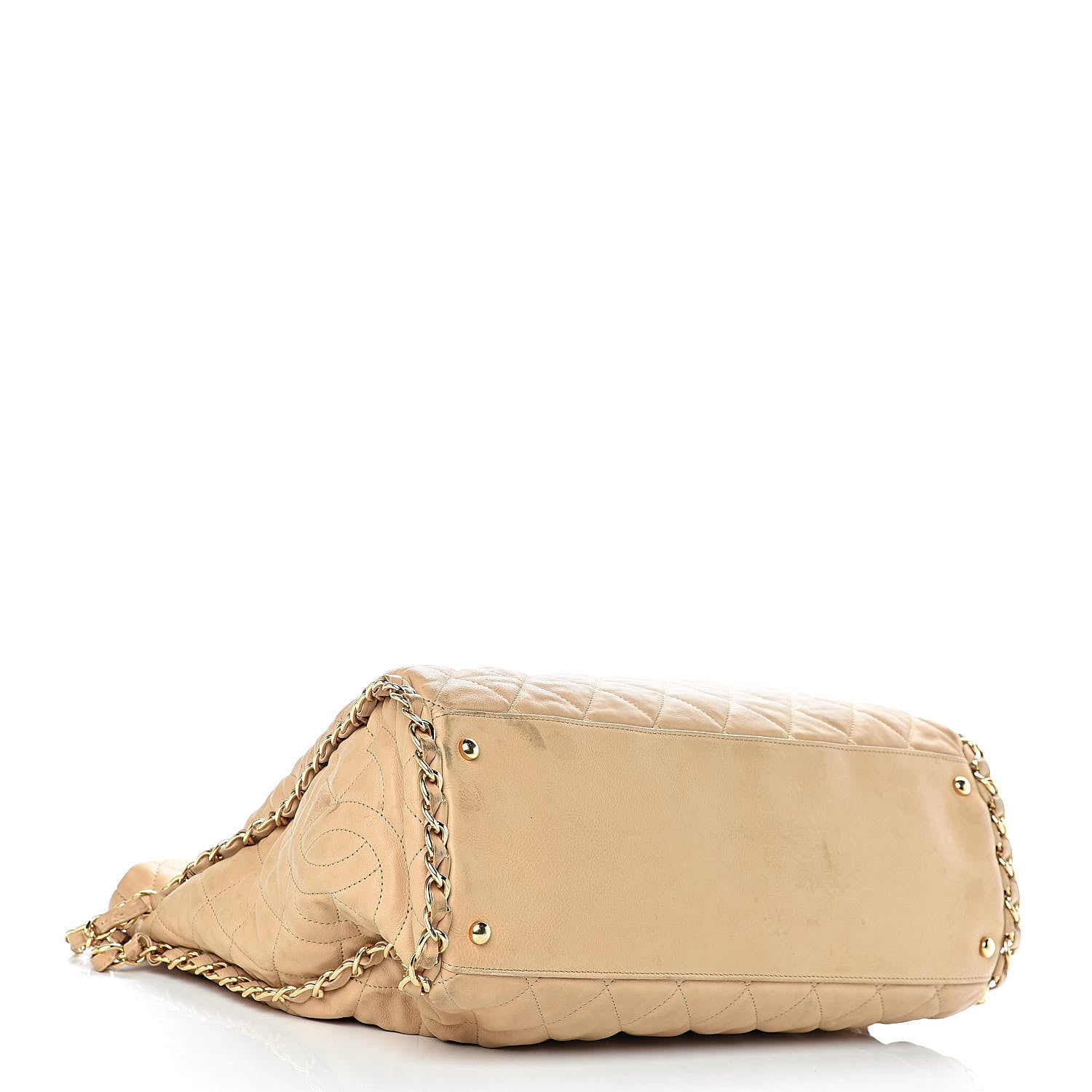 Chanel Calfskin Quilted Large Chain Me Hobo Beige 4 of 22