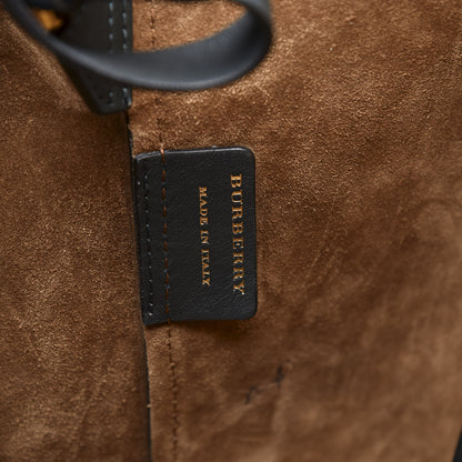 Burberry Calfskin Grommet Detail Tote Dark Emerald 9 of 14
