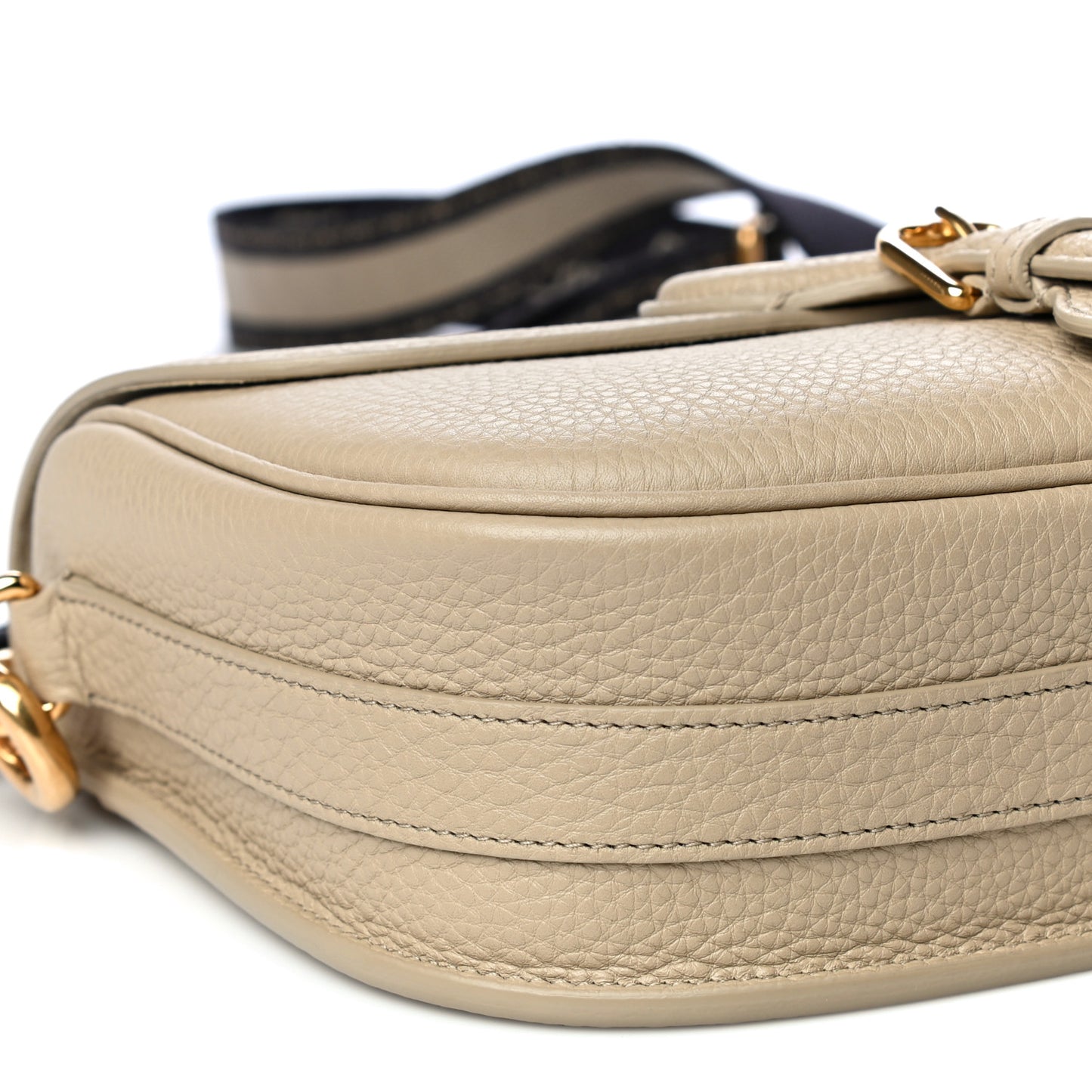 Grained Calfskin Large Bobby Flap Beige