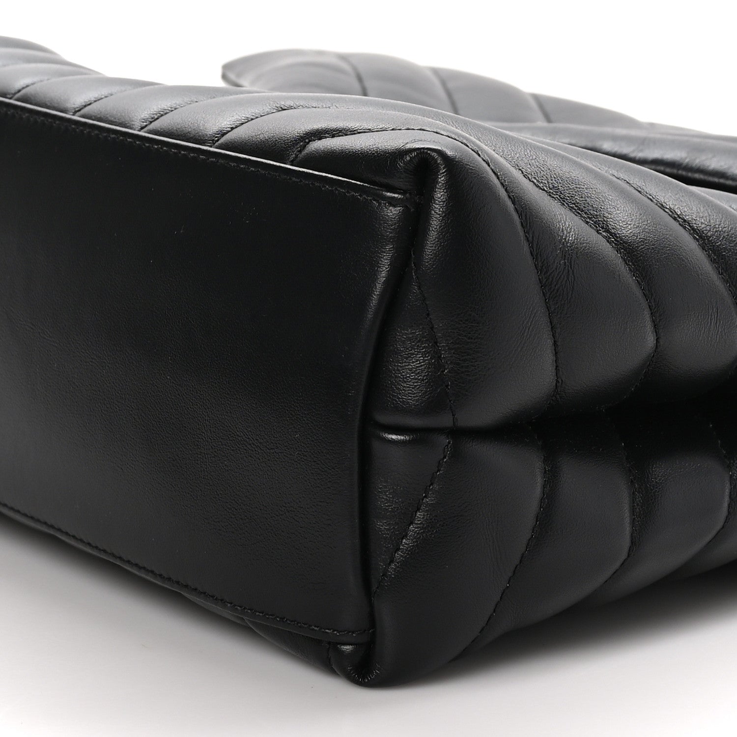 Saint Laurent Calfskin Y Quilted Monogram Medium Loulou Chain Satchel Black 11 of 12