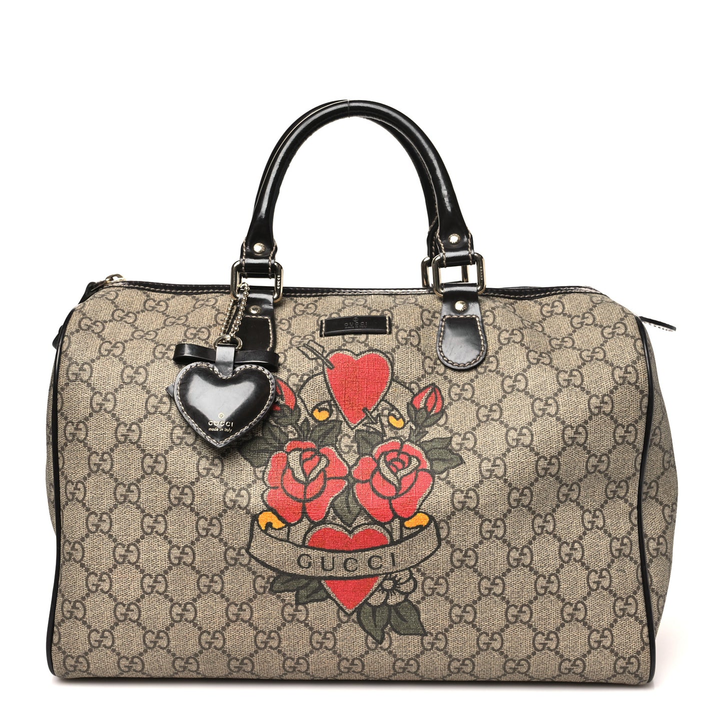 GG Plus Monogram Tattoo Heart Medium Joy Boston Dark Brown