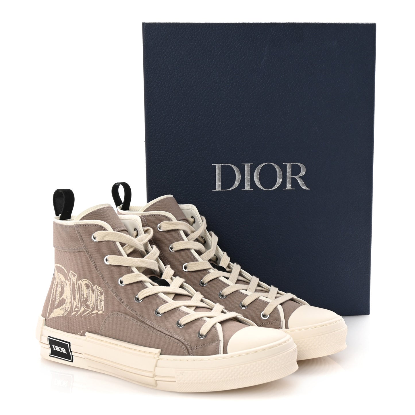 Canvas AsteroDior Mens B23 High Top Sneakers 45 Beige