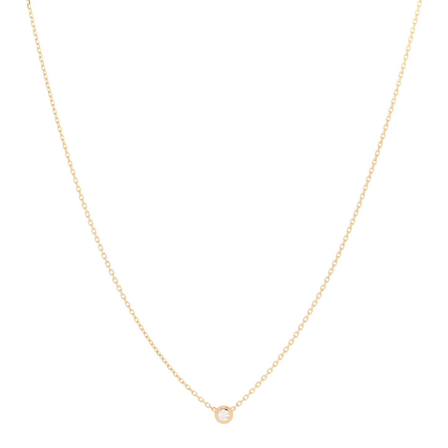18K Yellow Gold Diamond XS D'Amour Pendant Necklace