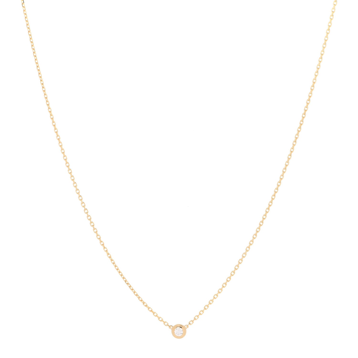Cartier 18K Yellow Gold Diamond XS D'Amour Pendant Necklace 1 of 7