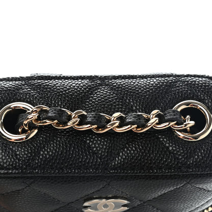 Chanel Caviar Quilted Phone Holder With Chain Black 9 of 9