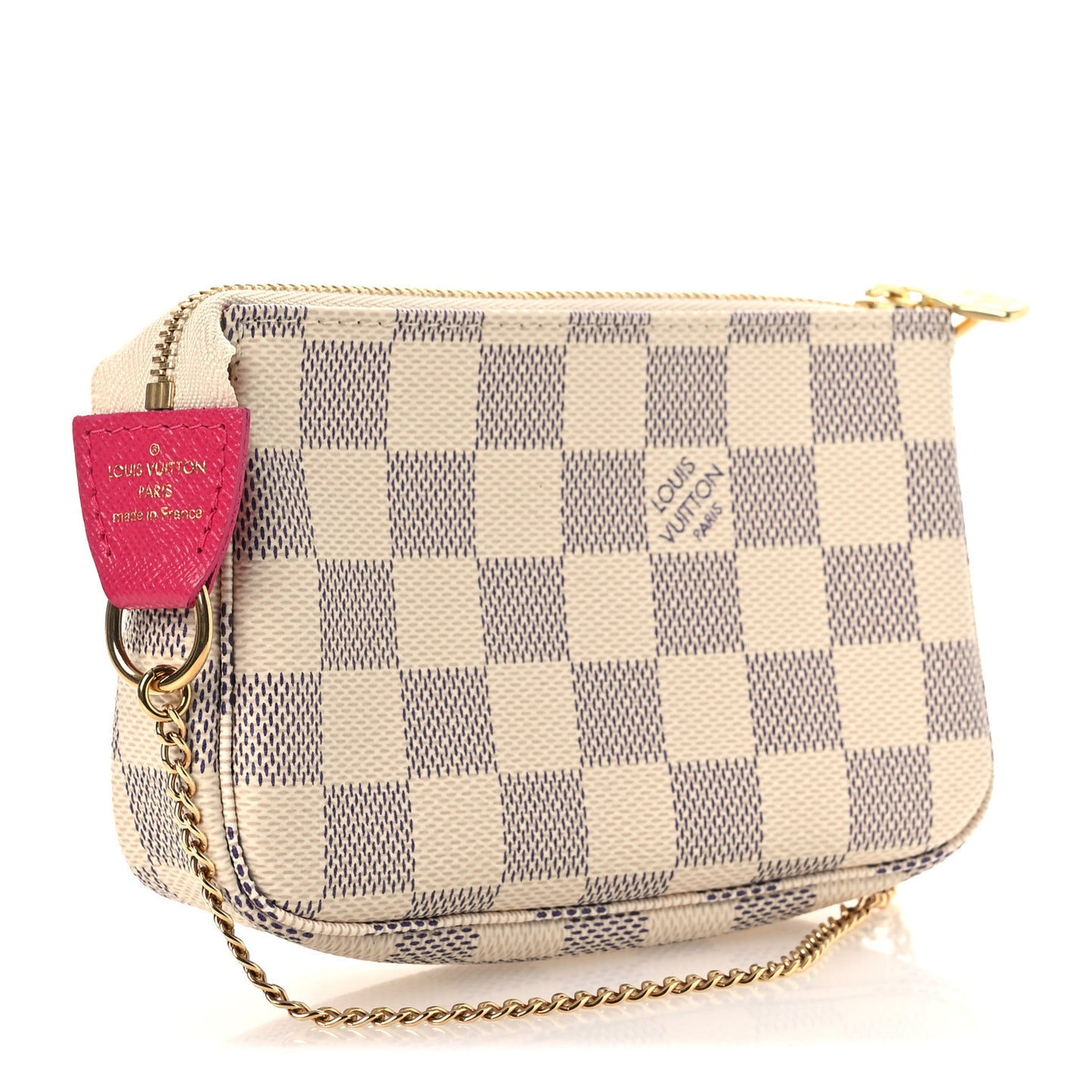Damier Azur 2021 Christmas Animation Hollywood Mini Pochette Accessories Fuchsia Fuchsia