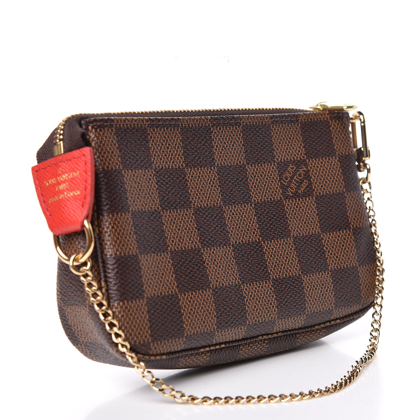 Damier Ebene 2019 Christmas Animation Mini Pochette Accessories Red
