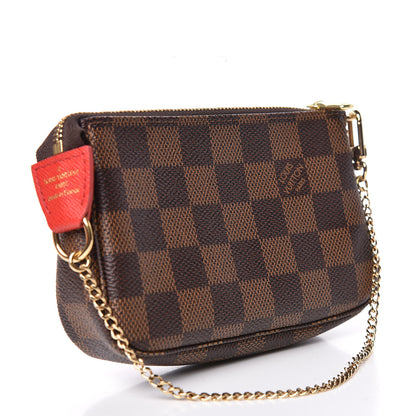 Louis Vuitton Damier Ebene 2019 Christmas Animation Mini Pochette Accessories Red 3 of 8
