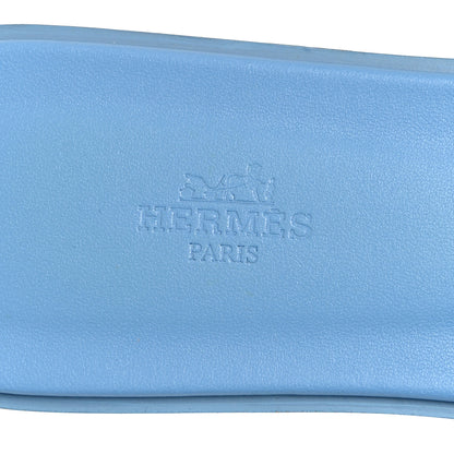 Hermes Box Calfskin Oran Sandals 42 Bleu Cameo 9 of 9