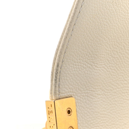 Chanel Caviar Quilted Medium Boy Flap White 12 of 19