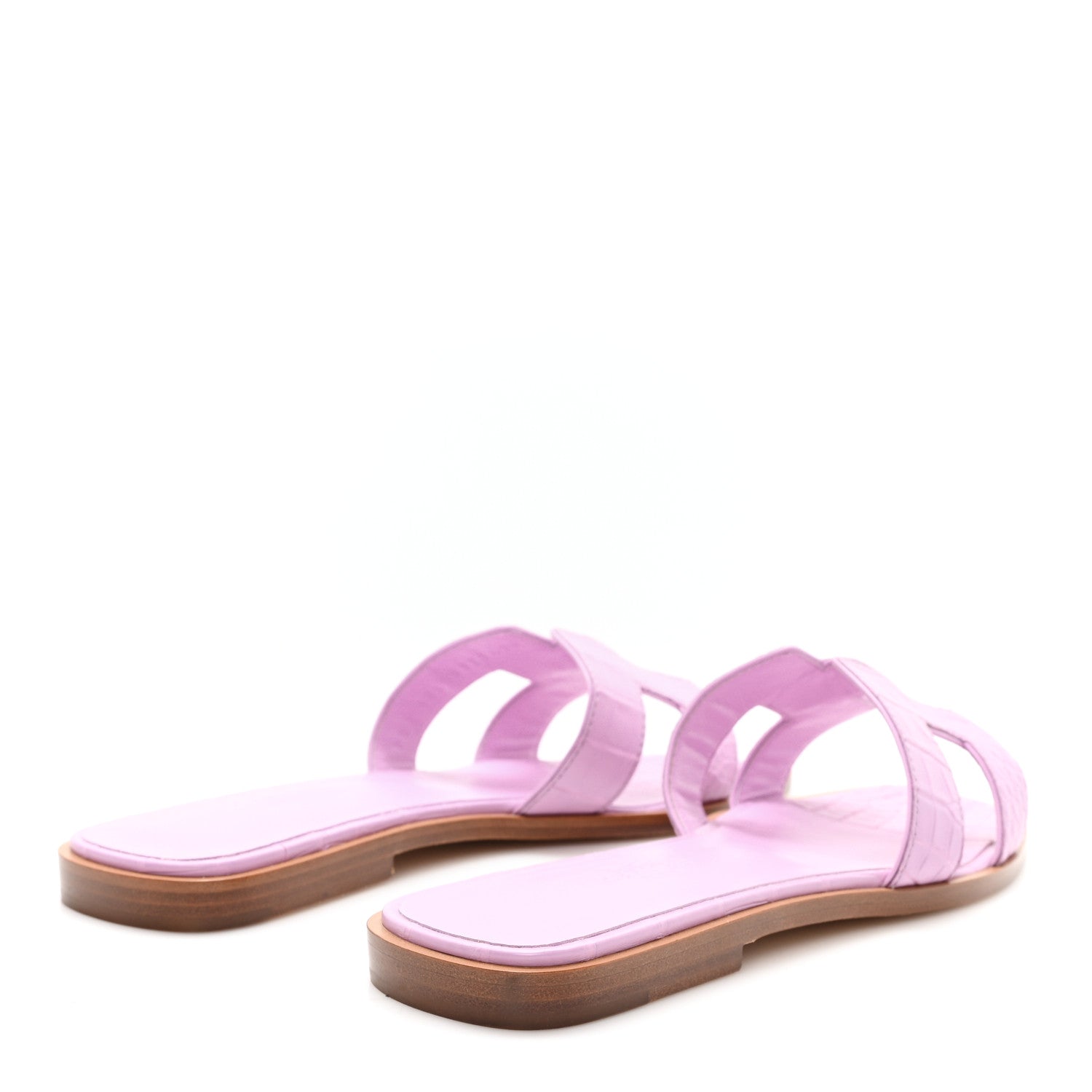 Hermes Matte Crocodile Oran Sandals 37 5 of 10