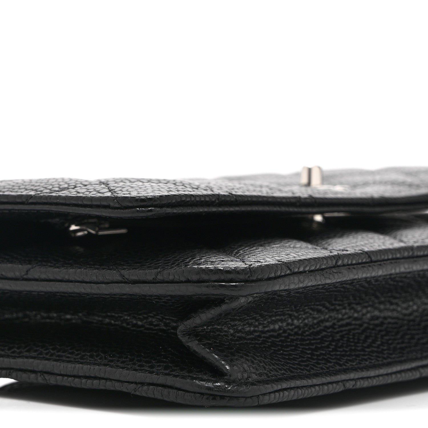 Chanel Caviar Quilted CC Turnlock Wallet On Chain WOC Black 10 of 12